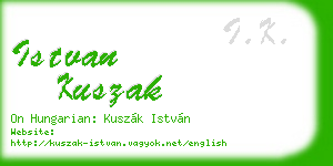 istvan kuszak business card