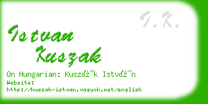 istvan kuszak business card